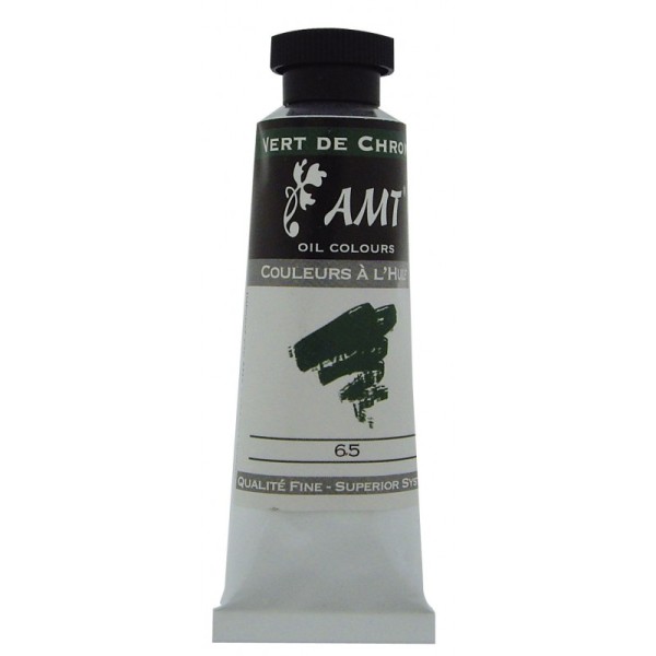 Peinture à l'huile fine en tube vert de chrome 45ml - Amt - Photo n°1