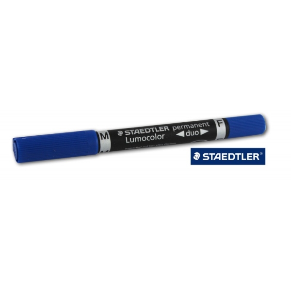 Feutre - Indélébile - Permanent - Bleu - Double pointe - Staedtler - Lumocolor Duo 348 - Photo n°4