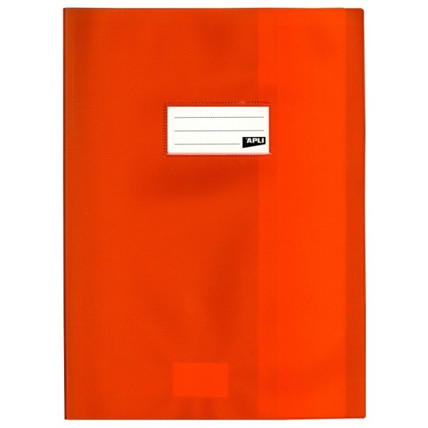 Protège-cahier opaque orange en PVC Format 24x32 cm Épaisseur 19/100ème Grain cuir - Photo n°1