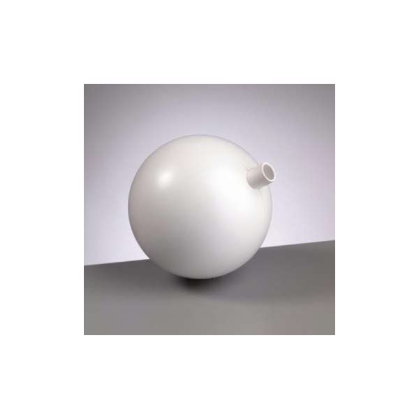 Boule en plastique blanc, diam. 10 cm - Photo n°1