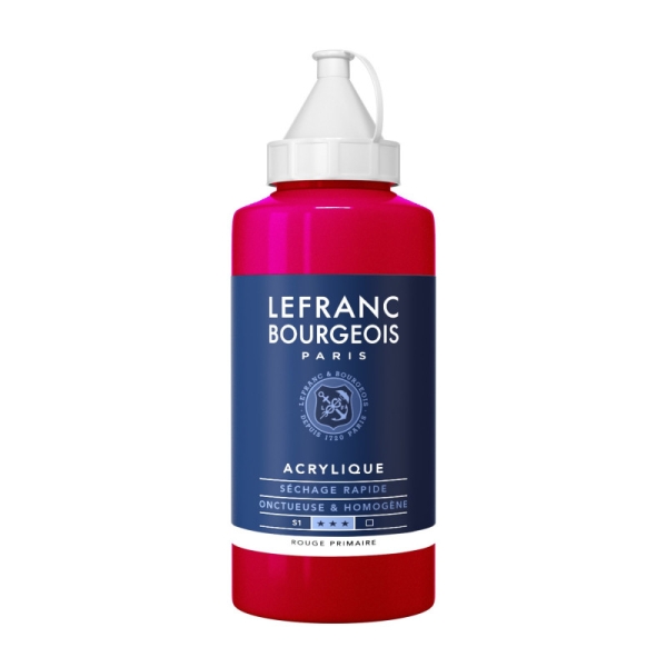Peinture Acrylique en bidon rouge primaire 750ml - Lefranc & Bourgeois - Photo n°1