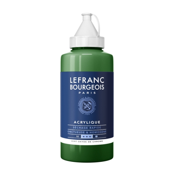 Peinture Acrylique en bidon vert oxyde de chrome 750ml - Lefranc & Bourgeois - Photo n°1