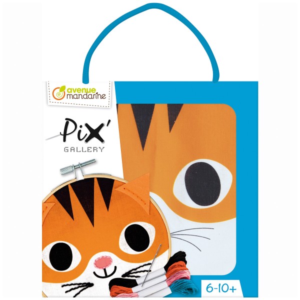 Kit Broderie Pix'Gallery pour enfant - Chat - Photo n°1