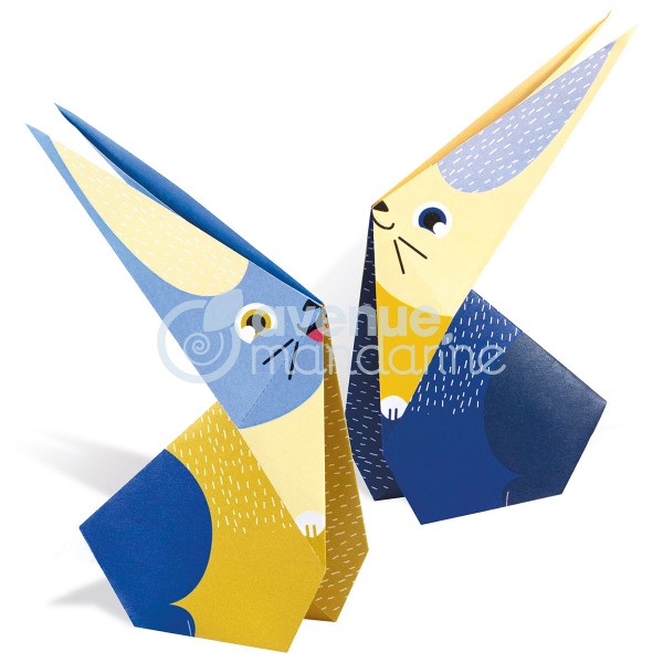Mini kit Origami - Lapin - 20 feuilles - Photo n°2