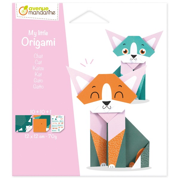 Mini kit Origami - Chat - 20 feuilles - Photo n°1