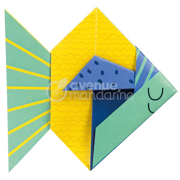 Mini kit Origami - Poisson - 20 feuilles - Photo n°2