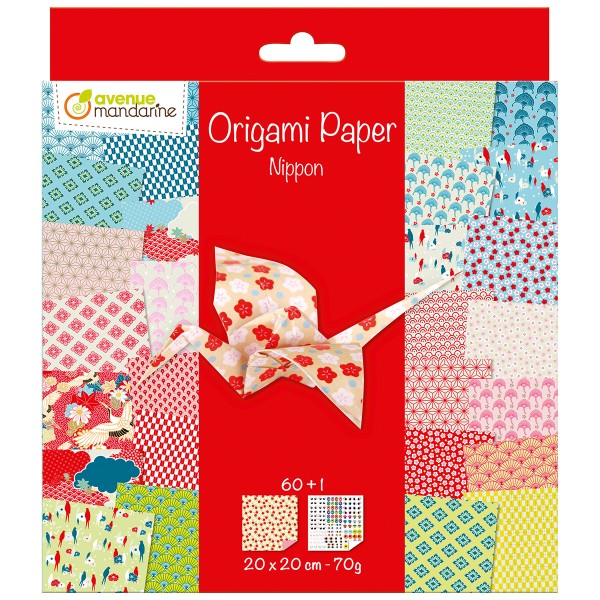 Kit Origami - 20 x 20 cm - 60 feuilles - Photo n°1