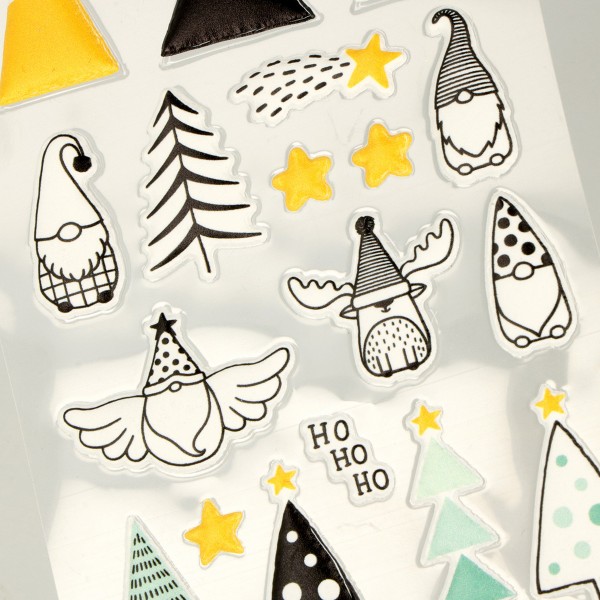 Stickers Puffies Noël - Imagine Christmas - Lutins de Noël - 24 pcs - Photo n°3