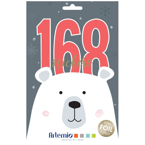 Carnet de Stickers Noël - Beary Christmas - 168 pcs - Photo n°1