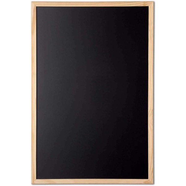 Tableau avec cadre en bois, (L)800 x (H)600 mm - Noir - Photo n°1