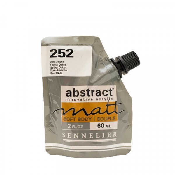 Peinture acrylique Abstract matt - Ocre jaune - Sachet 60ml - Sennelier - Photo n°1