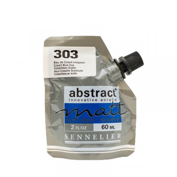 Peinture acrylique Abstract matt - Bleu de cobalt - Sachet 60ml - Sennelier - Photo n°1