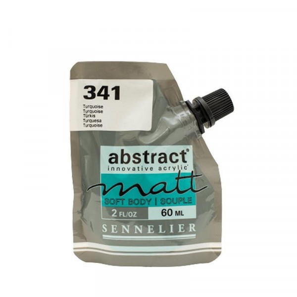 Peinture acrylique Abstract matt - Bleu turquoise - Sachet 60ml - Sennelier - Photo n°1