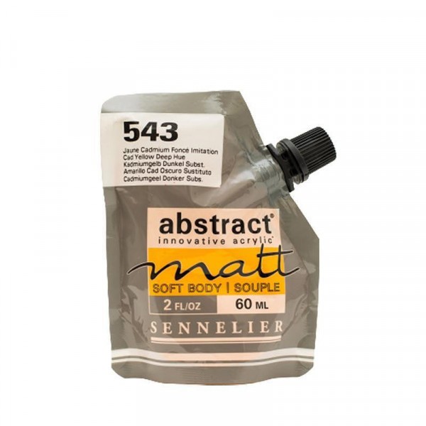 Peinture acrylique Abstract matt - Jaune cadmium foncé - Sachet 60ml - Sennelier - Photo n°1