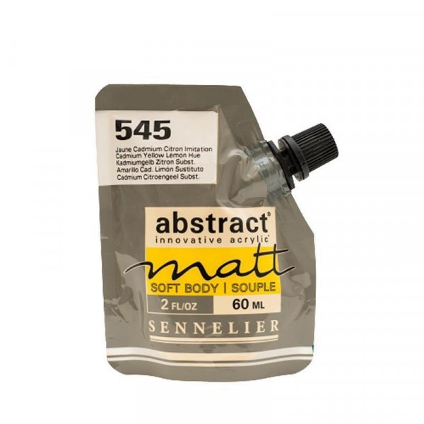 Peinture acrylique Abstract matt - Jaune cadmium citron - Sachet 60ml - Sennelier - Photo n°1
