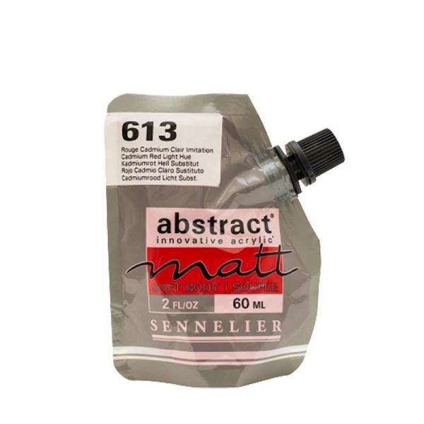 Peinture acrylique Abstract matt - Rouge cadmium clair - Sachet 60ml - Sennelier - Photo n°1