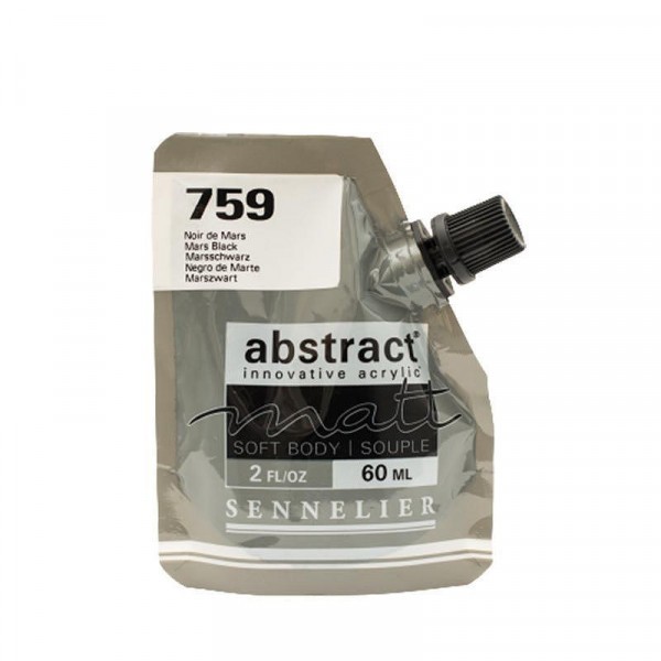 Peinture acrylique Abstract matt - Noir de Mars - Sachet 60ml - Sennelier - Photo n°1