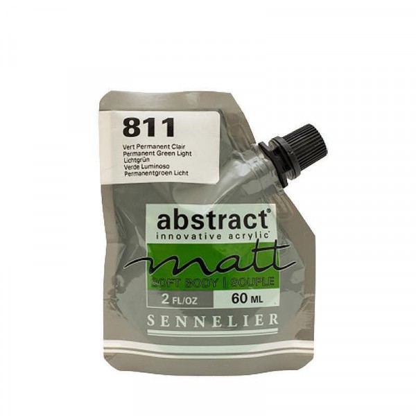 Peinture acrylique Abstract matt - Vert permanent clair - Sachet 60ml - Sennelier - Photo n°1