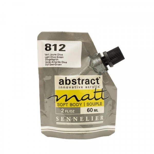 Peinture acrylique Abstract matt - Vert jaune olive - Sachet 60ml - Sennelier - Photo n°1