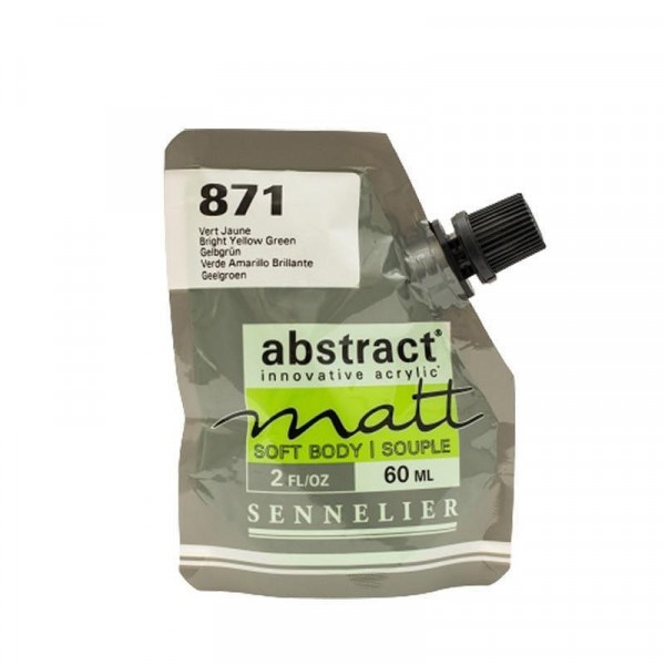 Peinture acrylique Abstract matt - Vert jaune - Sachet 60ml - Sennelier - Photo n°1