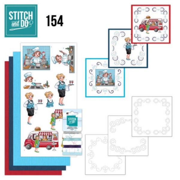 Stitch and do 154 - kit Carte 3D broderie - Professions des filles pétillantes - Photo n°1