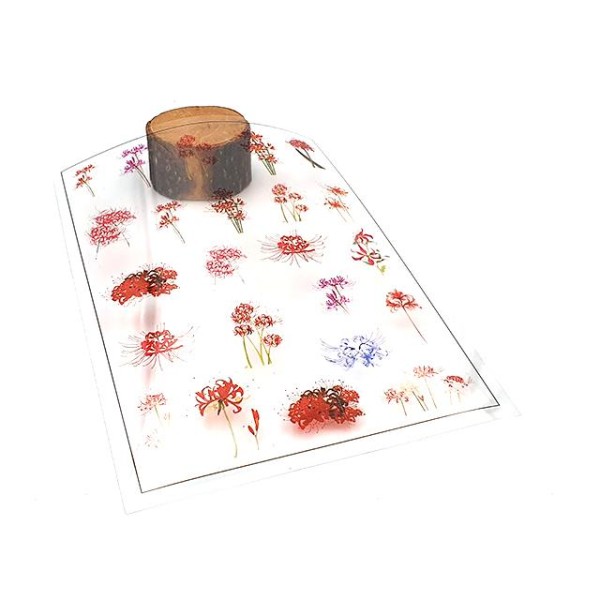 Feuille d'illustrations Amaryllis rouge pour créations en résine - Photo n°1