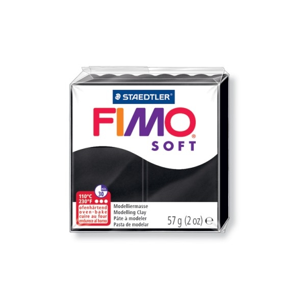 1 PAIN PATE FIMO SOFT Noir 57gr 8020-9 Modelage, pâtes polymères - Photo n°1