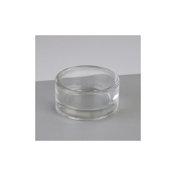 Bougeoir en verre pour bougie chauffe-plat, Diamètre 5 cm, Hauteur 3cm - Photo n°1