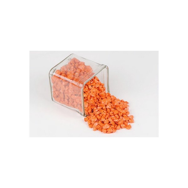 Gravier décoratif coloré Orange, 500 gr, Pierres de 5 à 8 mm, déco de table - Photo n°2