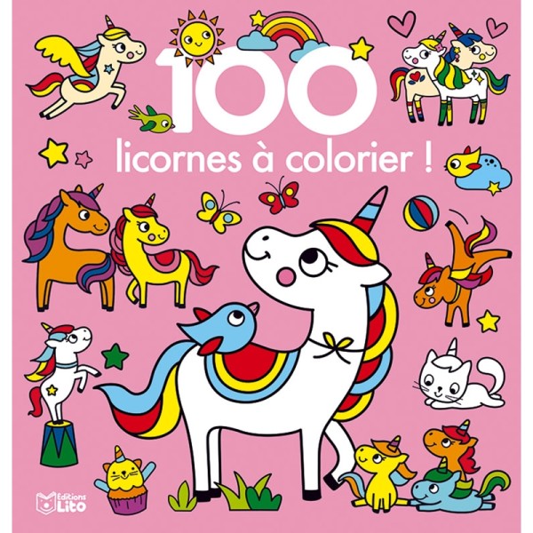 100 licornes à colorier ! -  Editions LITO - Photo n°1
