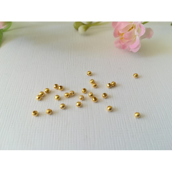 Perles métal intercalaire 2.4 mm dorée x 100 - Photo n°1