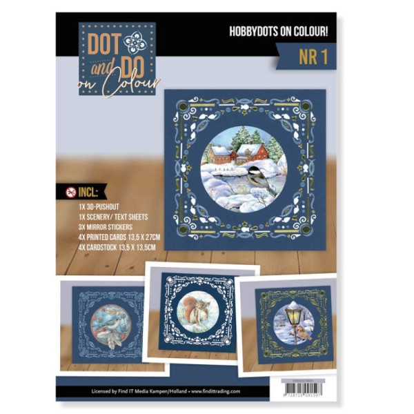 Dot and Do on Colour 1 - Kit Carte 3D - Animaux en Hiver - Photo n°1