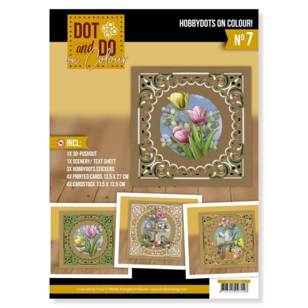 Dot and Do on Colour 7 - Kit Carte 3D - Fleurs de printemps - Photo n°1