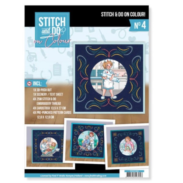 Stitch and Do on Colour 004 - Kit Carte 3D à broder de couleur Professions - Photo n°1