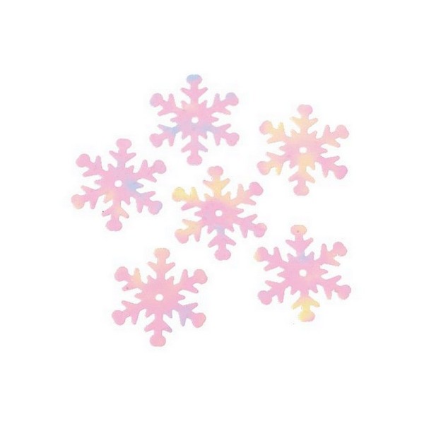 Lot de 320 flocons de neige holographique, 2,5 cm, 50 gr de confettis déco de Noël - Photo n°4