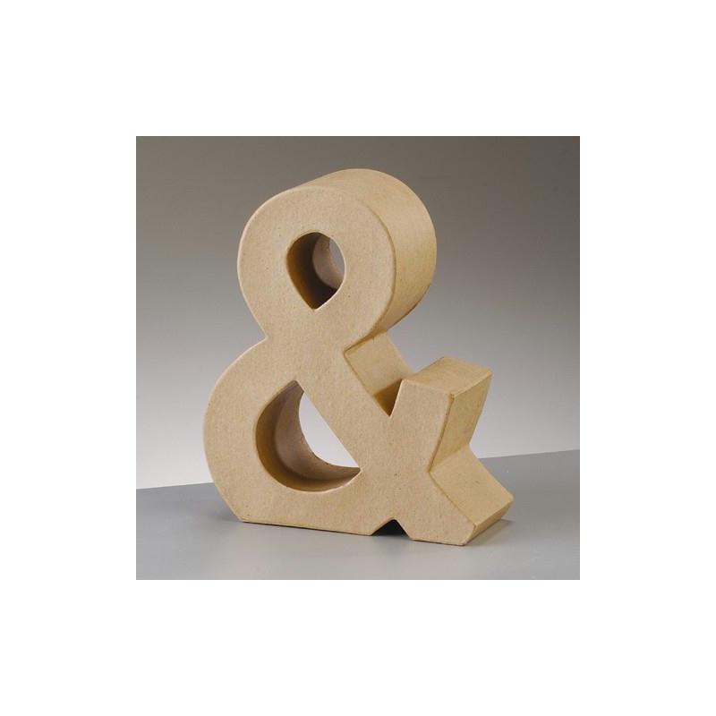 Caractère 3D en Carton au Choix Efco Lettre Signe Alphabet en Papier mâché 17,5 cm