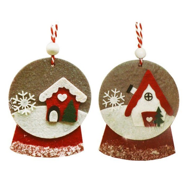 2 pièces ensemble Noël neige Globes, de, Cadeau, Kit de bricolage, décoration, ensemble pour créer u - Photo n°1