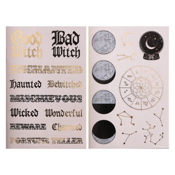 Stickerbook sorcière, fonctionnelle, journal Bullet, Planificateur Autocollants, 14 × 21 cm - 10 feu - Photo n°3