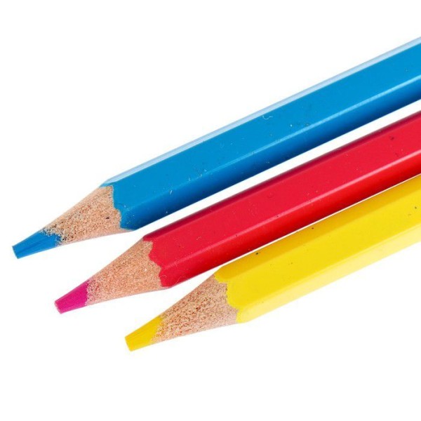 Attomex crayons multicolores 24 couleurs, Dino World, 2B, plastique hexagonal, d = 2.65 mm, boîte, D - Photo n°3