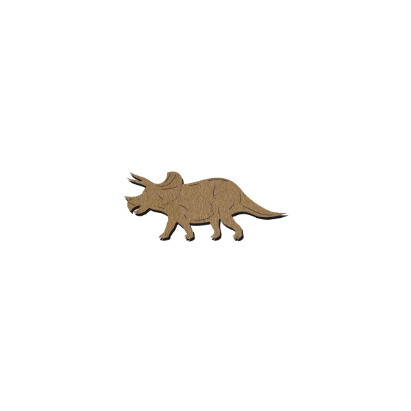 Dinosaure en bois - Triceraptop - 8 x 3,5 cm - Photo n°1