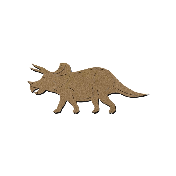 Dinosaure en bois - Triceraptop - 14 x 6 cm - Photo n°1