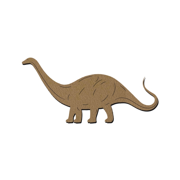 Dinosaure en bois - Diplodocus - 15 x 7,5 cm - Photo n°1