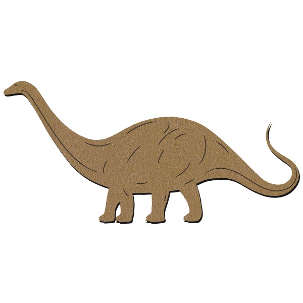Dinosaure en bois - Diplodocus - 30 x 14,5 cm - Photo n°1