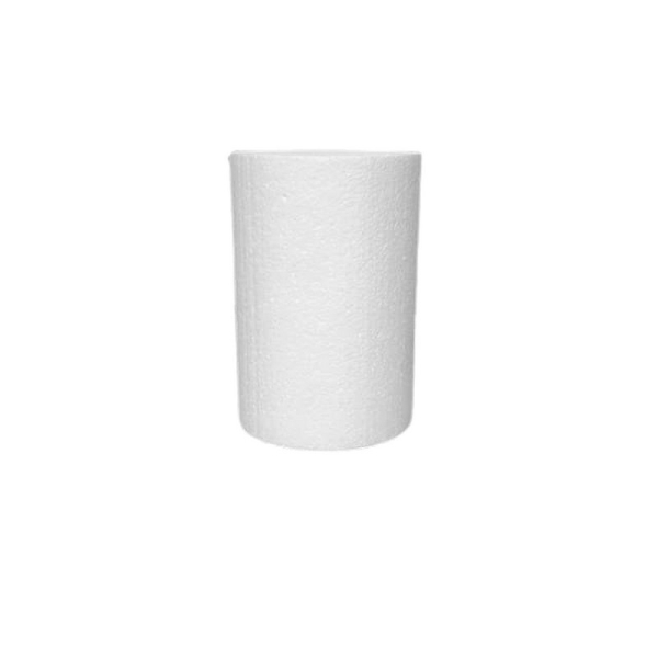 Lot 6 petits cylindres en polystyrène diam. 10 cm, haut. 15 cm, Colonne en Styropor blanc pour prése - Photo n°2