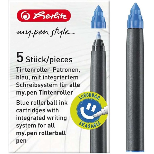 Cartouches pour stylo roller my.pen - Bleu royal - Photo n°1