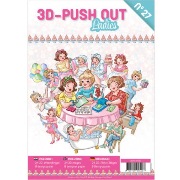 Carte 3D livre A4 prédécoupé - Femmes 24 images + papiers - Photo n°1