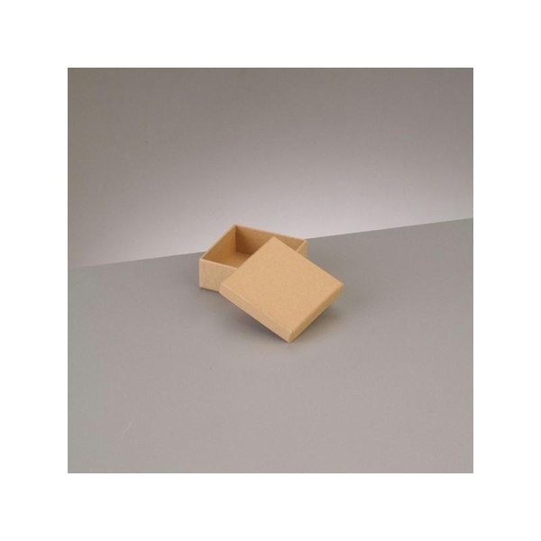 Petite Boite plate carrée avec couvercle en carton, 6,5 x 6,5 x Haut. 2,7cm - Photo n°1
