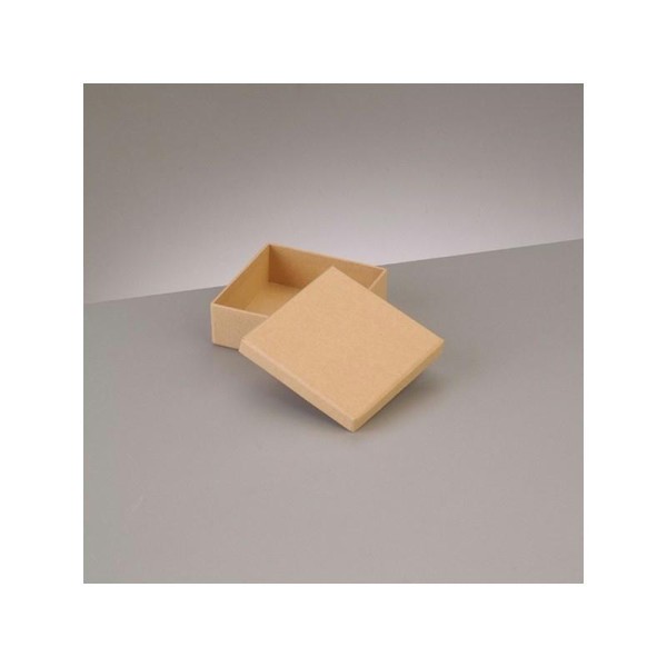 Petite Boite plate carrée avec couvercle en carton, 8,5 x 8,5 x Haut. 3,1cm - Photo n°1