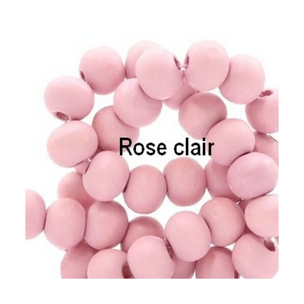 Lot de 200  perles acryliqes 6mm de diametre rose clair - Photo n°1