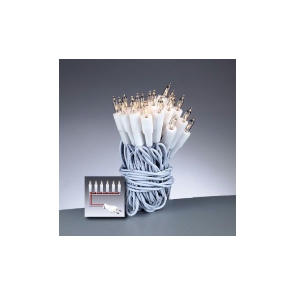 Guirlande linéaire blanche lumineuse 20 ampoules avec interrupteur - Photo n°1